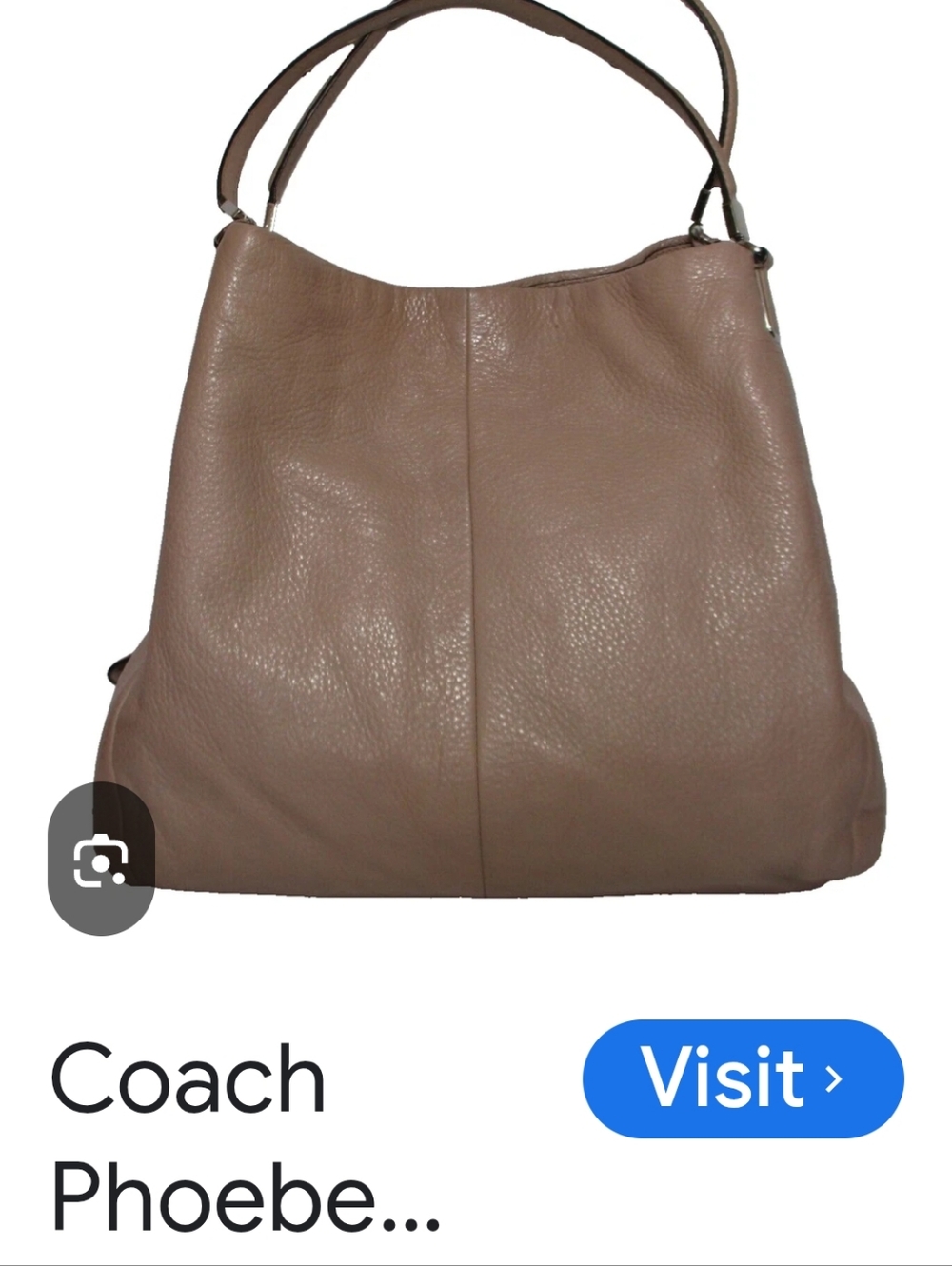 COACH Soft Pebbled Leather Hobo Bag - Dusty Mauve Women's
